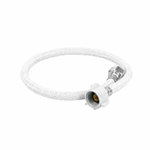 49522 - Manguera p/WC vinilo blanco 1/2"x7/8", 60cm, plástico/latón