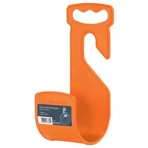 100173 - Gancho plástico naranja para manguera de jardín, Truper