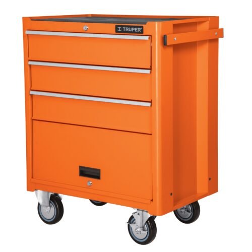 12066 - Gabinete metálico móvil, 4 cajones, capacidad 90 kg, Truper