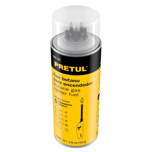 25131 - Lata de gas butano para encendedor, 125 g, PRETUL