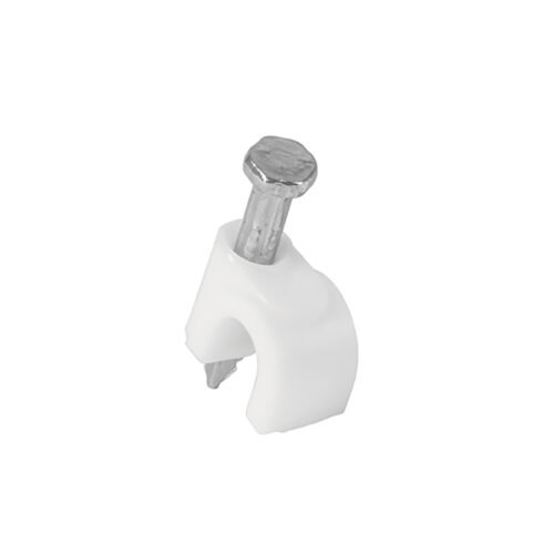 48271 - Bolsa con 20 grapas blancas de 5 mm para cable redondo