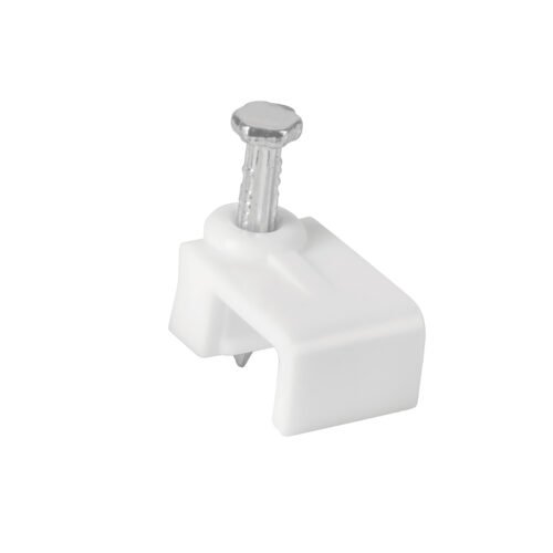 GPL-8BG.jpg 43045 - Bolsa con 500 grapas blancas de 5 X 8.5 mm para cable plano