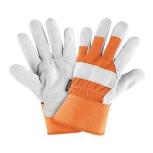14245 - Guantes de carnaza y loneta, unitalla, TRUPER