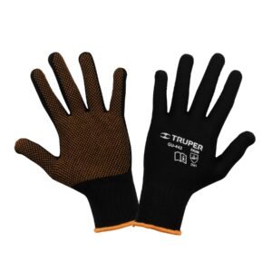 12651 - Guantes de poliéster con puntos de PVC en palma, M, TRUPER