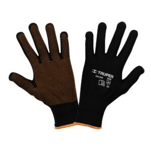 12652 - Guantes de poliéster con puntos de PVC en palma, G, TRUPER