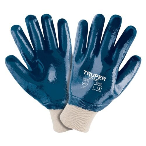 GU-835.jpg 15244 - Guantes de algodón recubiertos de nitrilo puño tejido,TRUPER