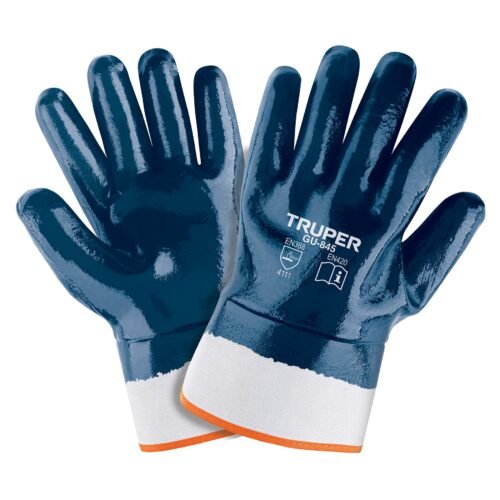 GU-845.jpg 15245 - Guantes de algodón recubiertos de nitrilo, puño de seguridad