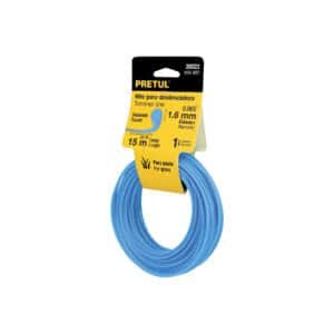 20022 - Hilo redondo, para desbrozadora, 1.6mm x15m, tarjeta, PRETUL