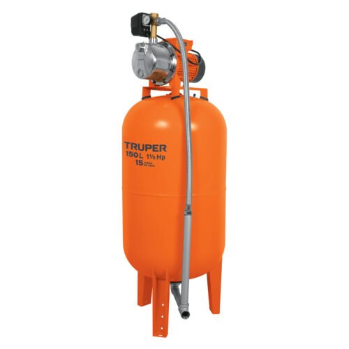 12257 - Equipo hidroneumático 150L, bomba Jet inox. 1-1/2 HP, TRUPER