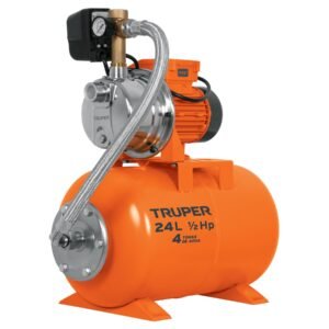 10077 - Equipo hidroneumático 24L, bomba Jet inox. 1/2 HP, TRUPER