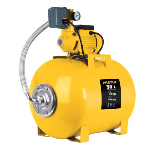 20184 - Equipo hidroneumático 50L, bomba periférica 1/2 HP, Pretul