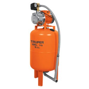 12255 - Equipo hidroneumático 100L, bomba Jet inox. 1 HP, TRUPER