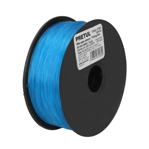 27063 - Carrete con 100 m de hilo para pesca azul calibre 0.60 mm