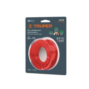 16945 - Hilo redondo, para desbrozadora, 2.7mm x12m, tarjeta, TRUPER