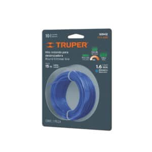16942 - Hilo redondo, para desbrozadora, 1.6mm x 15m, tarjeta,TRUPER