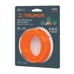 16944 - Hilo redondo, para desbrozadora, 2.4mm x 12m, tarjeta,TRUPER