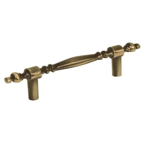 43837 - Jaladera metálica de 76 mm estilo "Colonial", latón antiguo