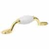 43833 - Jaladera metálica de 76 mm latón brillante, inserto cerámico