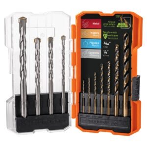 11335 - Juego de 11 brocas para metal y concreto en estuche, Truper