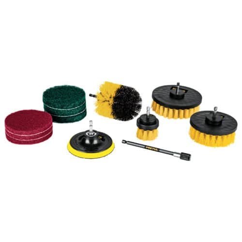 27191 - Juego 12 accesorios de limpieza y asentado p/taladro, Pretul