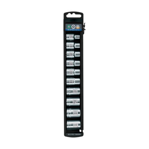 14177 - Juego de 10 dados cuadro 1/2" mm, Truper
