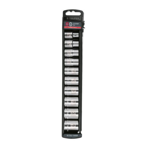 14176 - Juego de 10 dados cuadro 1/2" std, Truper