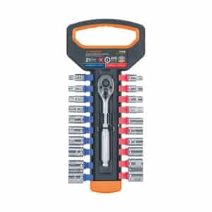 103108 - Juego de dados mm y std con matraca, cuadro 1/4", Truper