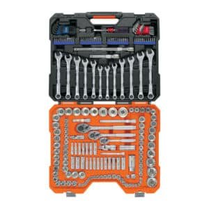 12894 - Juego 199 herramientas 1/4", 3/8" y 1/2" std y mm p/mecánico