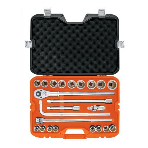 13874 - Juego de 23 herramientas cuadro 3/4" mm para mecánico
