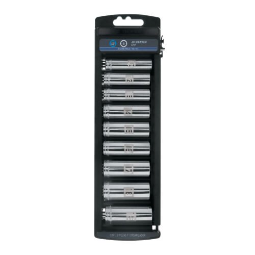 14173 - Juego de 9 dados largos cuadro 3/8" mm, Truper