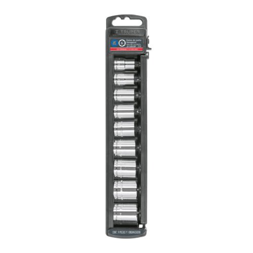13950 - Juego de 9 dados cuadro 3/8" std, Truper