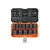 100943 - Juego de 12 dados cuadro 1/2" de impacto 6 puntas std