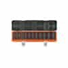 100945 - Juego de 12 dados largos cuadro 1/2" de impacto 6 puntas std
