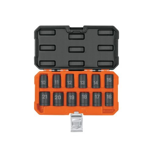 100944 - Juego de 12 dados de impacto cuadro 1/2", 6 puntas mm