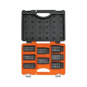 100948 - Juego de 8 dados largos cuadro 3/4" de impacto 6 puntas std