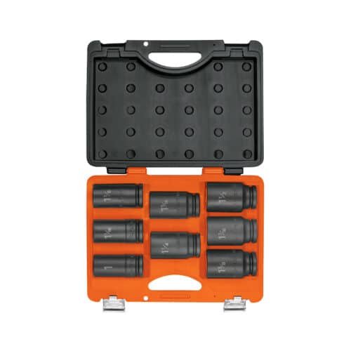 100948 - Juego de 8 dados largos cuadro 3/4" de impacto 6 puntas std