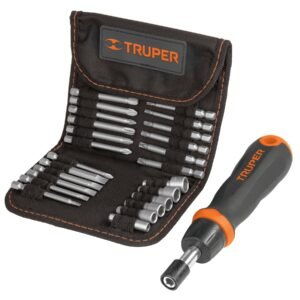 18219 - Desarmador tipo matraca con 18 puntas y 6 dados, Truper