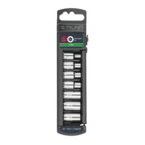 10027 - Juego de 7 dados torx cuadro 1/4", Truper