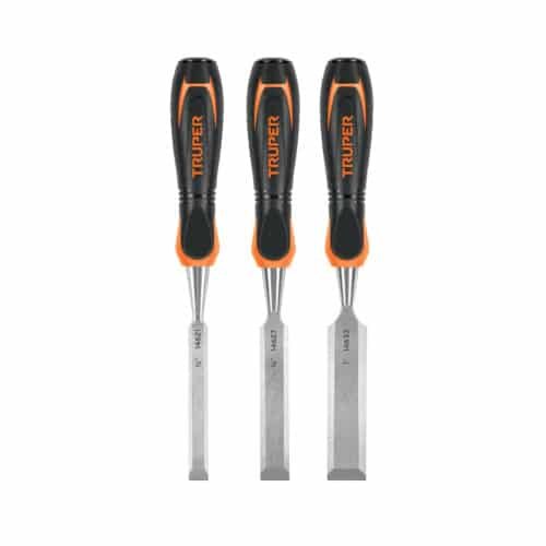 17759 - Juego de 3 formones mango Comfort Grip, Truper