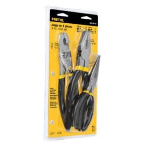 23976 - Juego de 3 pinzas, mangos de PVC, Pretul