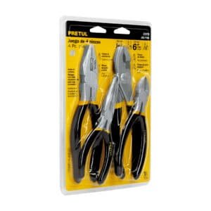 22970 - Juego de 4 pinzas, mangos de PVC, Pretul