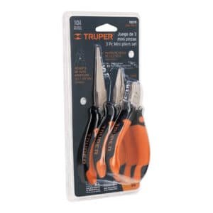 18215 - Juego de 3 mini pinzas mango Comfort Grip, Truper