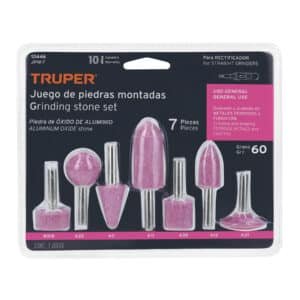 JPM-7.jpg 12446 - Juego de 7 piedras montadas zanco 1/4", uso general, Truper