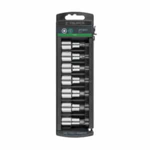 102237 - Juego de 7 dados cuadro 1/2" punta torx, Truper