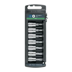 JPT-3-8X7T.jpg 14171 - Juego de 7 dados cuadro 3/8" punta torx, Truper