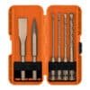103033 - Juego de 6 brocas y cinceles SDS plus en estuche, Truper