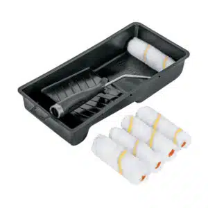 15023 - Kit de rodillo para pintar, 4' (maneral, charola y 5 felpas)