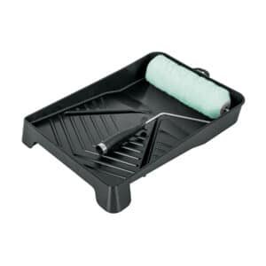 13843 - Kit de rodillo para pintar, 9" (maneral, charola y felpa)