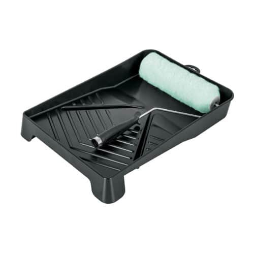 13843 - Kit de rodillo para pintar, 9" (maneral, charola y felpa)
