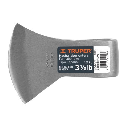 14998 - Hacha labor entera 3-1/2 lb, sin mango, TRUPER
